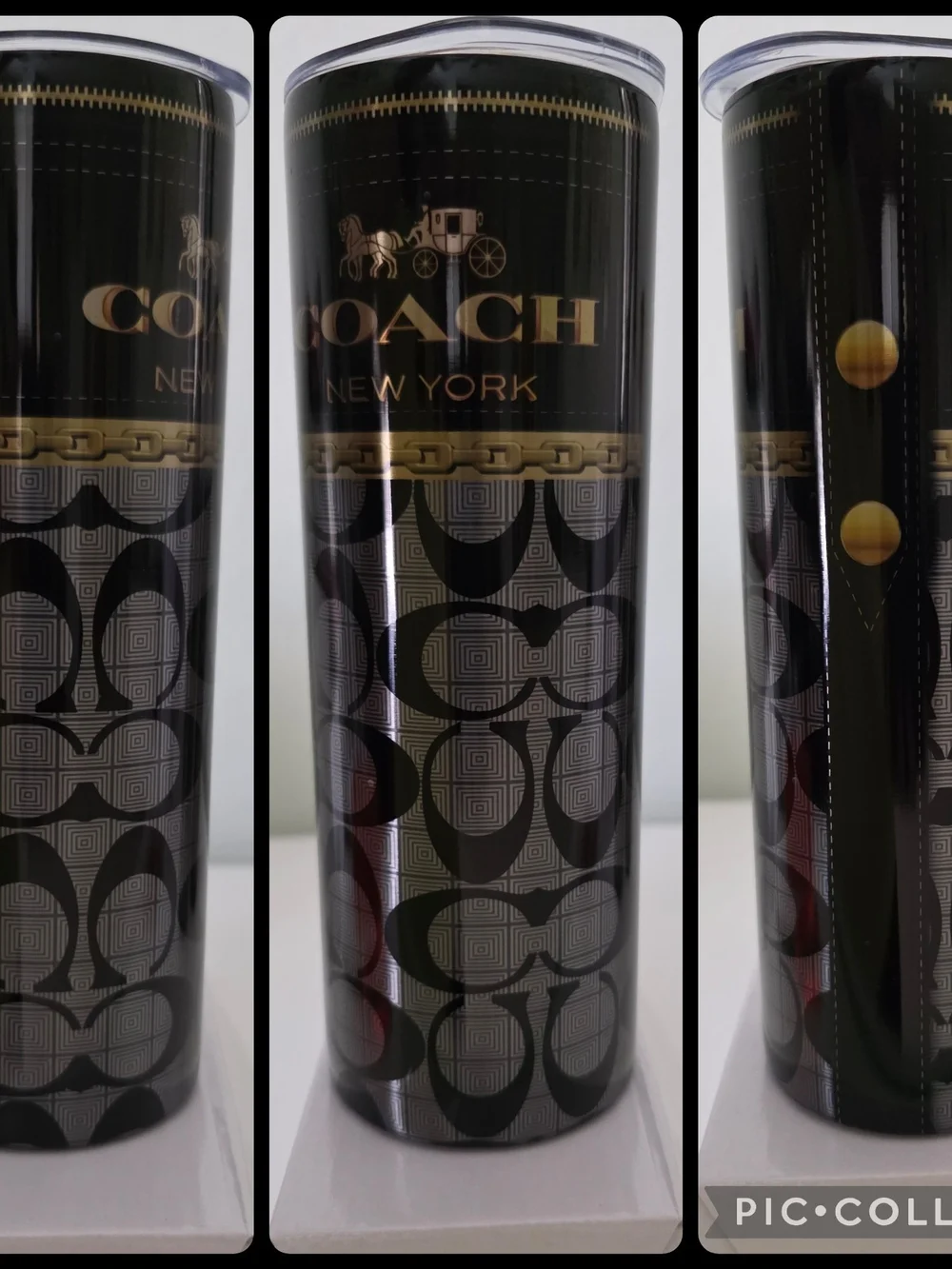 Black & Gold Signature Travel Tumbler